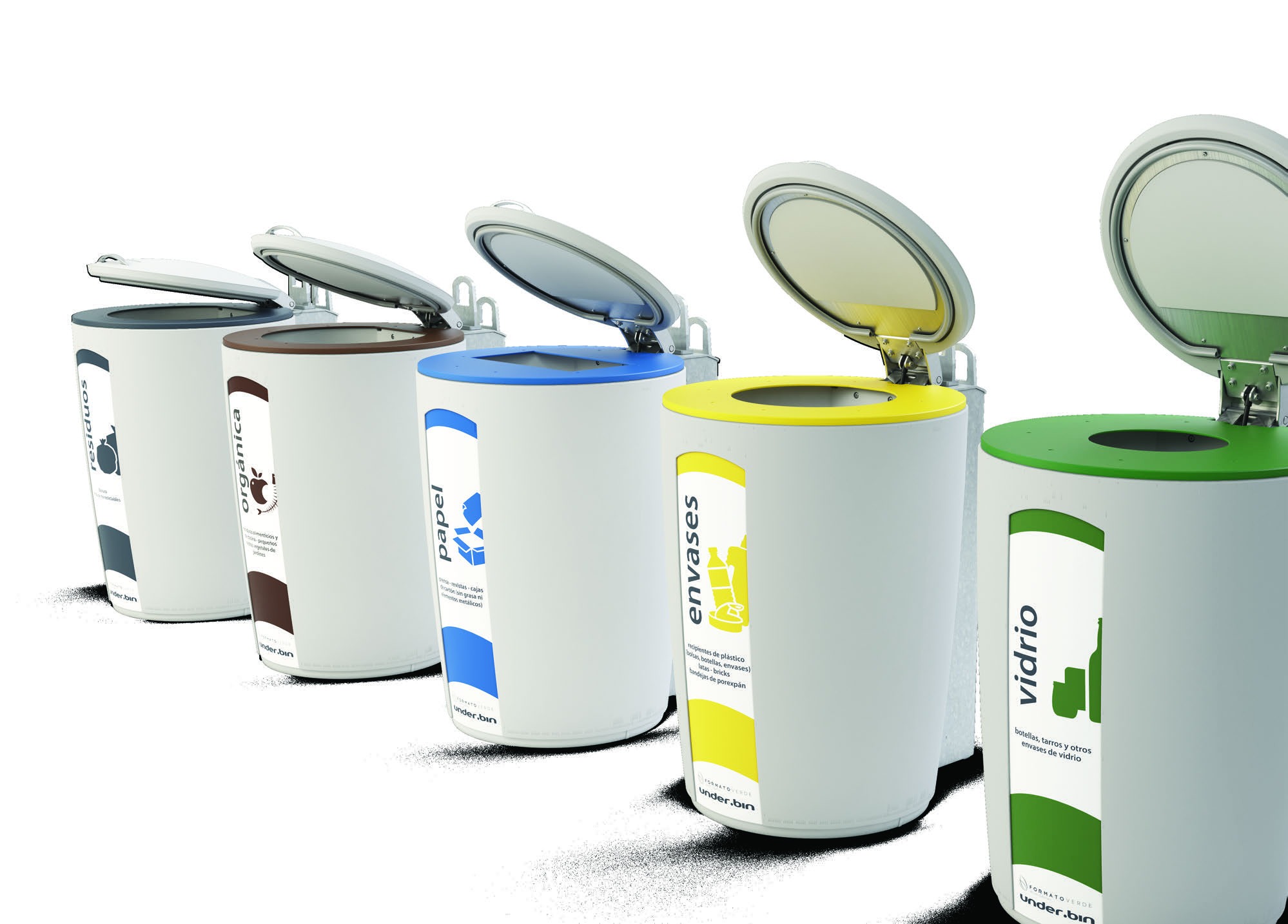 Under.Bin sisestusavad ja jäätmeliigile vastavad tunnusvärvid